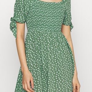 American Eagle Outfitters Green Floral Midi Dress